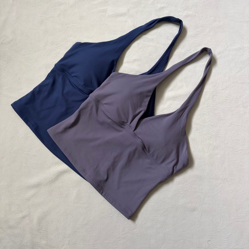 Yoga Mat For Fitness - Logo V-neck Hanging Neck Vest with