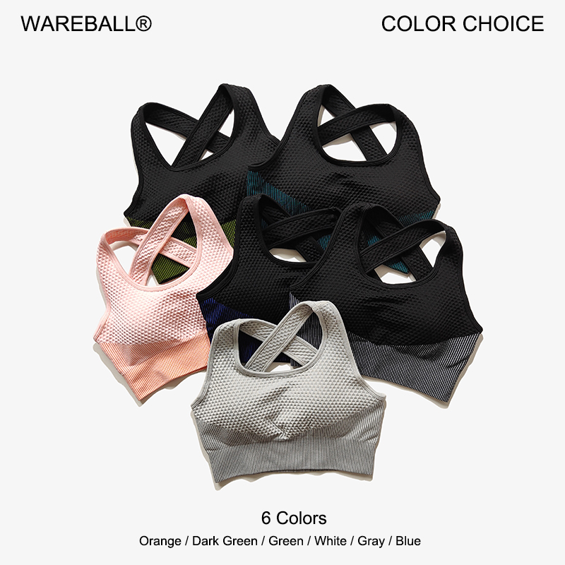 Yoga Mat For Fitness - WAREBALL 6 Colors Yoga Sport Bra