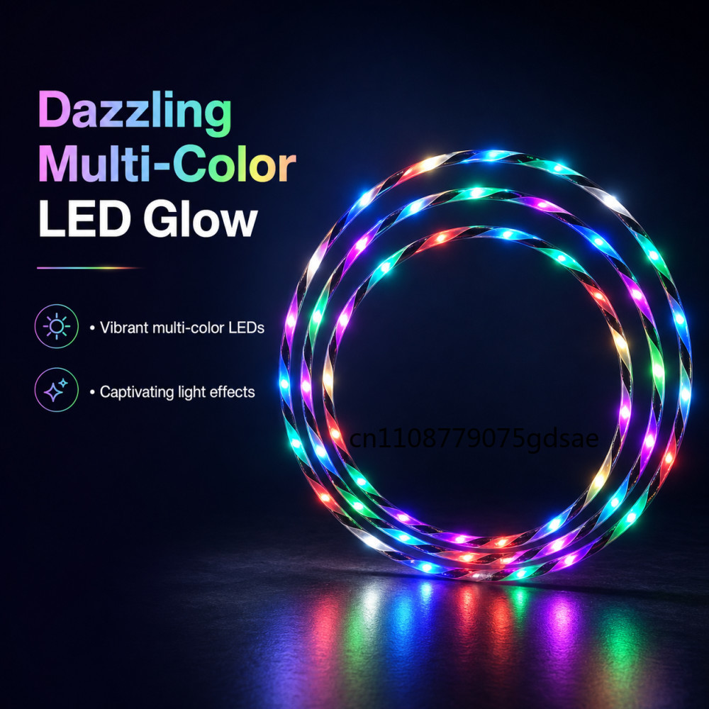 60-90cm LED Glow Sport Hoop fo - огляд і ціна Gymnastics Rings