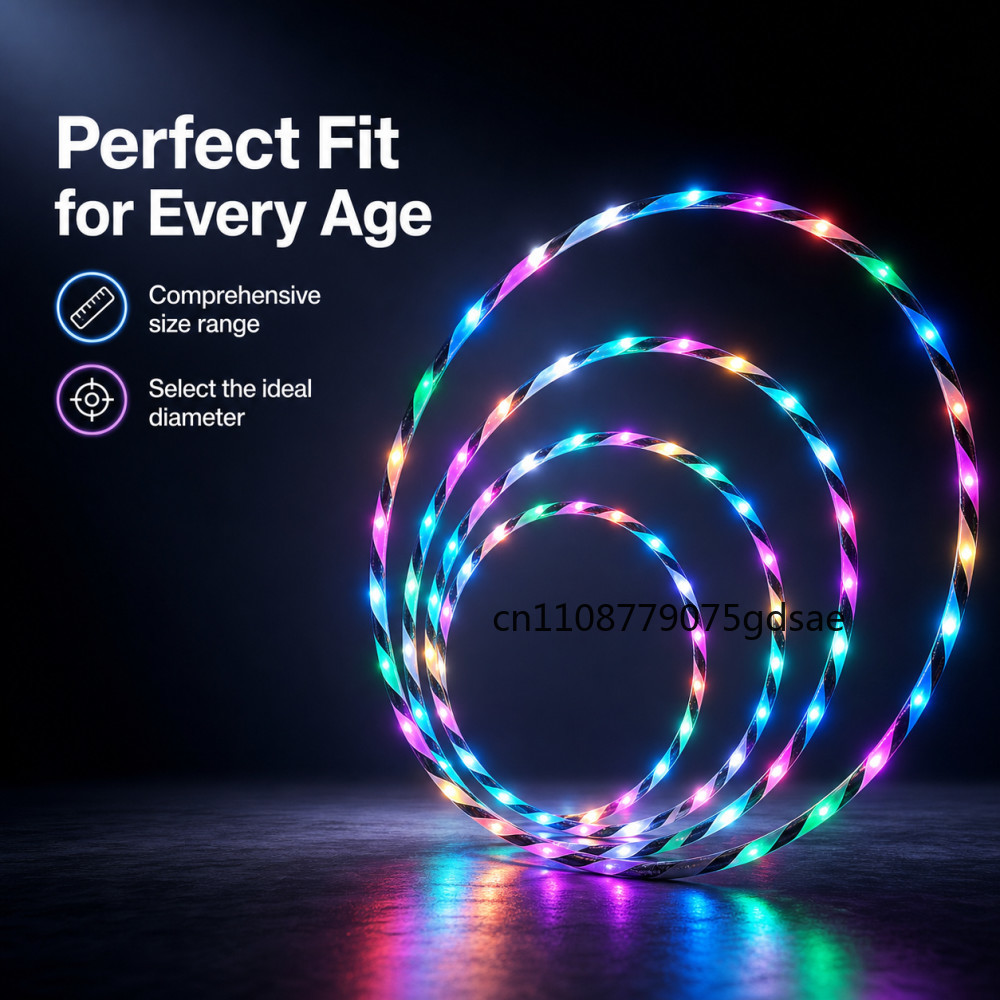 60-90cm LED Glow Sport Hoop fo - огляд і ціна Gymnastics Rings