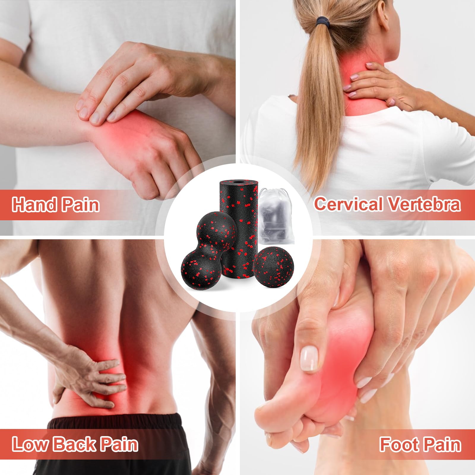 Hollow Yoga Roller Massage Pea - огляд і ціна Yoga Fitness Body