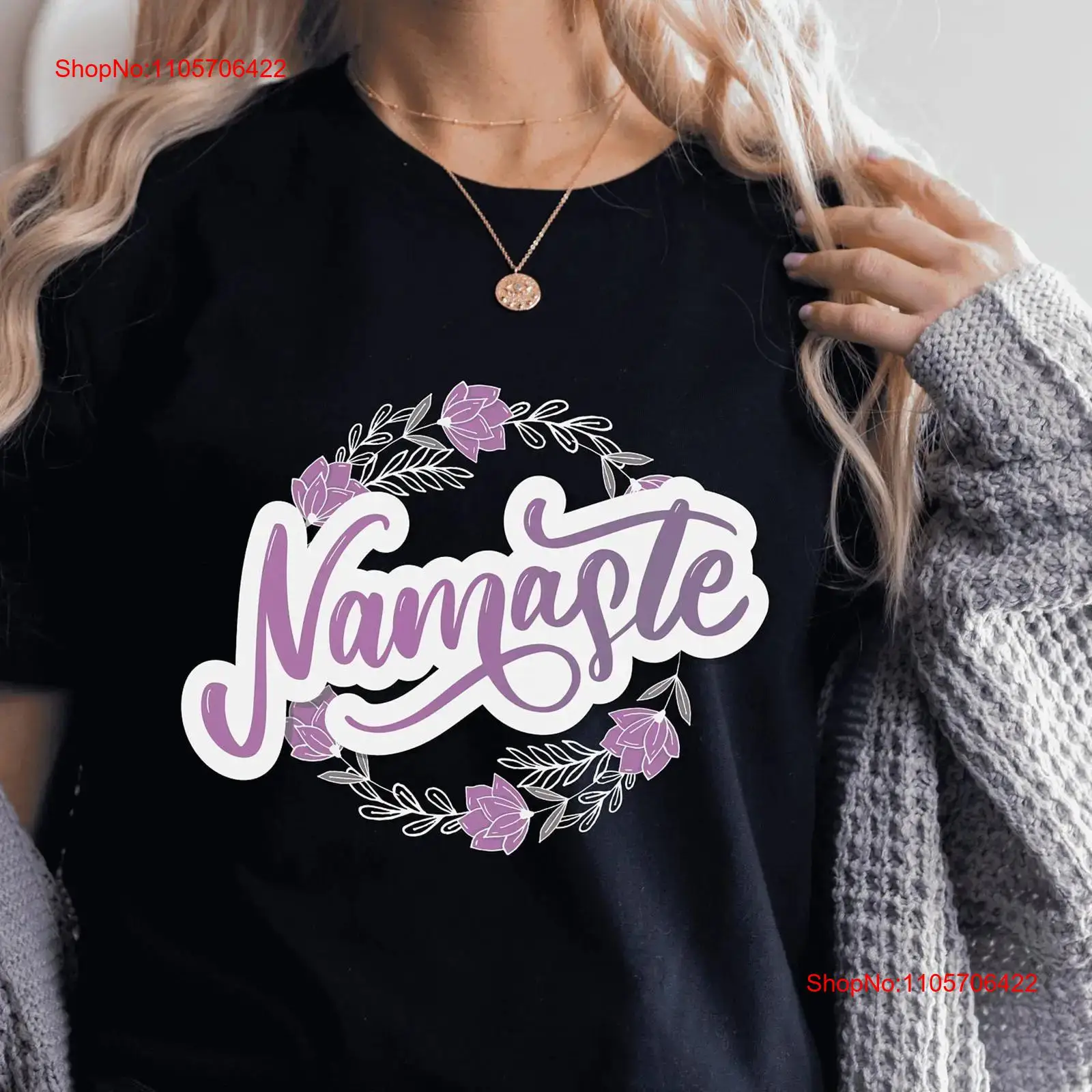 Namaste Purple T Shirt Yoga Te - огляд і ціна Yoga Fitness Teacher