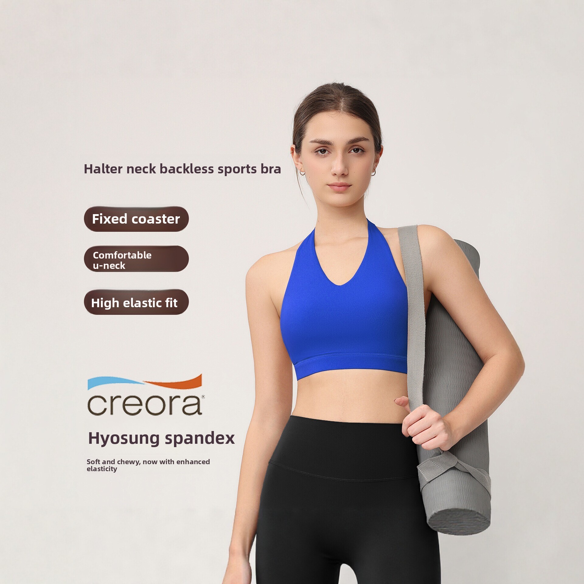 Women's Halter Sports Bra with - огляд і ціна Yoga Mat For Fitness