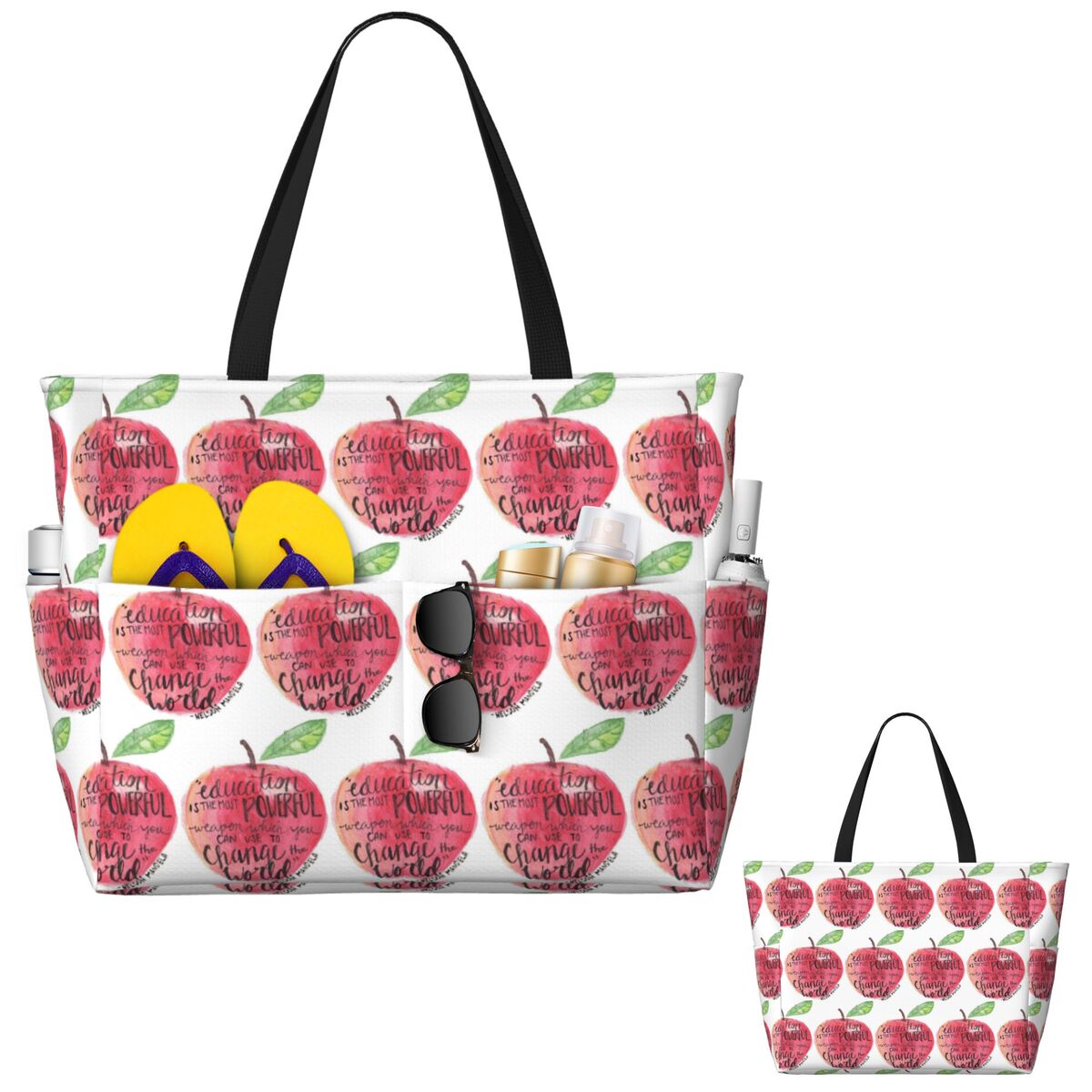 Teacher Quote Beach Tote Bag S - огляд і ціна Yoga Fitness Teacher